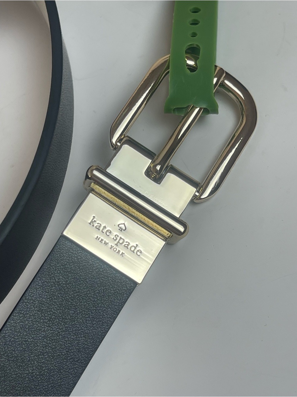 Kate Spade Classic Genuine Leather 1”Reversible Belt Black/Ivory Sz Large L NWT - Picture 5 of 13